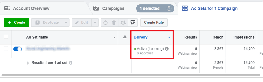 Account for the Learning Phase of Your Ads